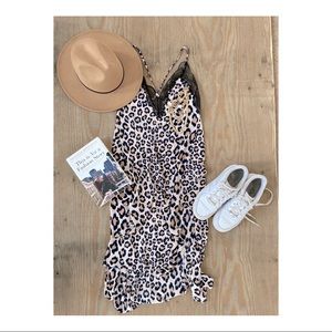 Victoria secret cheetah slip dress